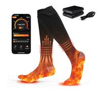 Calcetines Calefactables, Calcetines Térmicos Recargables de 3,7V/4000mAh con 3 Temperaturas, Calcetines Calefactable Lavables para Caza/Esquí/Ciclismo/Pesca en Invierno, Unisex para 36-46EU