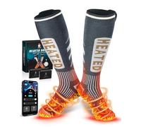 Calcetines calefactables Mujer Hombre, App Control Calcetines calefactables, la solución para los Dedos fríos en 2024, 5v 5000 mAh Calcetines calefactables Recargables para esquí, Outdoor, Camping
