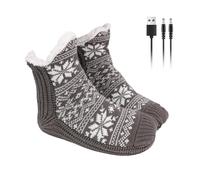 Calcetines calefactables para mujer, forro polar impermeable, alimentado