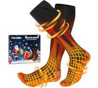 Calcetines Calefactables Recargables,Calcetines Termicos Hombre y Mujer con Bateria 7500mAh*2, Calentador de Pies Electrico 4 Temperatura, Calcetines con Calefacción Lana Uso MAX 14 H