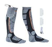 Calcetines calentados - Calcetines calentados eléctricos de 500 g, Calentador de pies, calcetiness eléctricos | Calentamiento térmico Suave Recargable por USB para Deportes al Aire Libre en climas