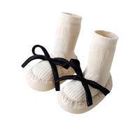 Calcetines Calentitos Niño - Calcetines De Bebé Estilo Coreano con Diseño De Lazo para Niños Calcetines De para Otoño Ideales para Aprender A Caminar Zapatos De Bebé con (White1 2-25 Years)
