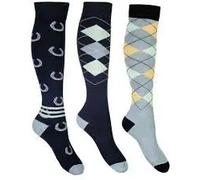 HKM Unisex Cardiff Set 3 Pares Calcetines Azul Oscuro/Salvia 35-38