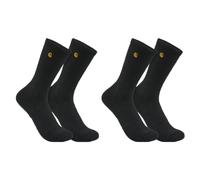 Calcetines Carhartt ForceT Midweight Crew, Paquete de 2, Negros, Talla XL