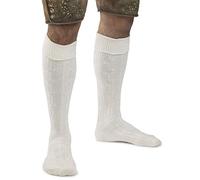 Calcetines clásicos para hombre con diseño trenzado, medias hasta la rodilla, calcetines de punto para hombre, beige, 43-46