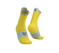 Calcetines Compressport Pro Racing Socks V4.0 Trail Amarillo Azul, Talla Talla 2