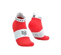 Calcetines Compressport Pro Racing v4.0 Run Low Rojo Blanco, Talla Talla 1
