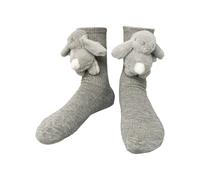 Calcetines con diseño de animales para mujeres, 1 par de calcetines cómodos y lindos de conejito 3D para mujeres, para niñas, madres, señoras, esposas, novias, salones, dormitorios, apartamentos