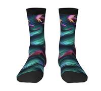 Calcetines con estampado 3D de escamas de dragón mágico para adultos, divertidos, unisex, regalos novedosos para hombres, mujeres y adolescentes.