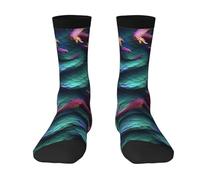 Calcetines con estampado 3D de escamas de dragón mágico para adultos, divertidos, unisex, regalos novedosos para hombres, mujeres y adolescentes.