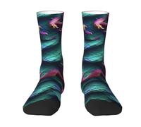 Calcetines con estampado 3D de escamas de dragón mágico para adultos, divertidos, unisex, regalos novedosos para hombres, mujeres y adolescentes.