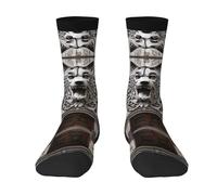 Calcetines con estampado de lobo Building04 para hombre y mujer, calcetines de pantorrilla para adultos, deportivos, novedosos, cálidos y transpirables.