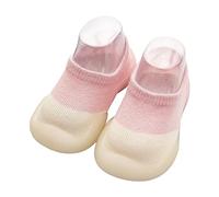Calcetines con Suela de Goma para Bebés Zapatillas Antideslizantes de Primeros Pasos Zapatos Bebé Niña Niños Primeros Pasos Zapatillas de Cuero Suave