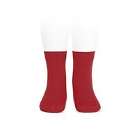 Calcetines cortos básicos punto liso ROJO