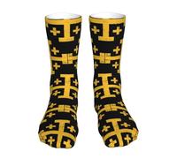 Calcetines Cortos Cruz De Los Cruzados De Jerusalén Unisex Calcetines Deportivos Suaves Half-Crew Socks Para Hombre Mujer Correr