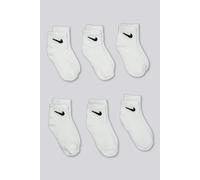 Calcetines Cortos Nike Pack 6 Niños Blancos talla XS