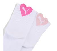Calcetines cortos PUMA Heart para mujer, paquete de 2 pares, Accesoiros, Blanco, 39-42 39-42