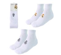 Calcetines Cortos REAL MADRID 3458 Talla 43/46 Blanco, Pack x2