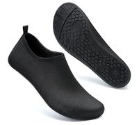 Calcetines de agua para natación, protección para el mar, playa, piscina, mujeres, hombres, negro puro, 45/45.5 EU