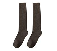 Calcetines de algodón ligeros para mujer para mantener el calor, calcetines altos de algodón con lazos, e, Altoa única