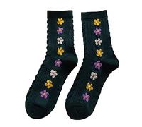 Calcetines de algodón ligeros para mujer para mantener el calor, restaurando formas antiguas, para interiores y exteriores, hogar, zapatos a juego, verde, Altoa única