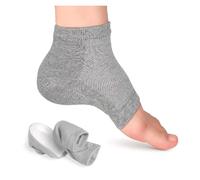 Calcetines de altura gruesa para deportes, antideslizantes, levantamiento de zapatos de 2,5/3,5 cm, levantamiento invisible de talón para mujeres y hombres (gris, 3,5 cm)