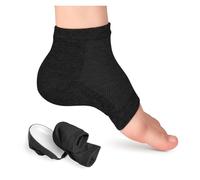 Calcetines de altura gruesa para deportes, antideslizantes, levantamiento de zapatos de 2,5/3,5 cm, levantamiento de talón invisible para mujeres y hombres (negro, 3,5 cm)