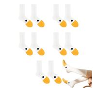 Calcetines de animales, paquete de 5 bonitas medias cálidas con - Calcetines de diseño de cabeza de ganso resistentes al invierno, para hombres y familiares en climas fríos para cumpleaños y Navidad