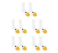 Calcetines de animales, paquete de 5 unidades, resistentes al viento, cálidos, resistentes al invierno, diseño de cabeza de ganso, para niñas, mujeres, hombres, familia, frío, interior, hora de dormir