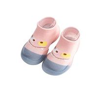 Calcetines de animales para niños y niñas, zapatos cálidos para piso, no precaminadores, sandalias de bebé para mujer, Pink, 19.5 EU