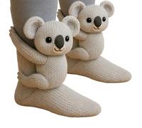 Calcetines De Animales Tejidos En 3D - Novedad 2026 Calcetines De Suelo para Navidad, Bonitos Calcetiness De Animales para Mujer, Cálidos Calcetiness De Invierno Tejidos A Crochet A Mano para Adultos