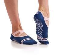 Calcetines de barra de yoga Gaiam - Accesorios antideslizantes con agarre para los dedos del pie para mujeres y hombres - Pure Barre Hot Yoga Pil