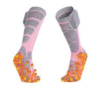 Calcetines de calefacción Calefacción eléctrica para mujeres Actividades Hombres Par de invierno Al libre Un equipo de deportes de invierno Sin fuente de alimentación Calcetines Mujer (Red, One Size)