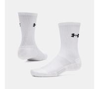 Calcetines de caña media Under Armour Performance Cotton unisex - Paquete de 3 Blanco / Blanco / Ultimate Negro XL