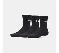 Calcetines de caña media Under Armour Performance Cotton unisex - Paquete de 3 Ultimate Negro / Ultimate Negro / Blanco XL