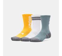 Calcetines de caña media Under Armour Performance Tech™ unisex - Paquete de 3 Jasper Azul / Blanco / Blanco L