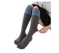 Calcetines De Cinco Dedos 2 Pares De Calcetines Largos De Cinco Dedos For Mujer Hasta La Rodilla, Calcetines Adelgazantes Que Absorben El Sudor, Deporte, Fitness, Danza, Calcetines Con Punta, Calcetin
