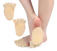 Calcetines de cinco dedos para mujer, calcetines invisibles transpirables, para el antepié, almohadillas separadoras de dedos, alivio del dolor de pies para yoga, ballet, blíster de callo juanete