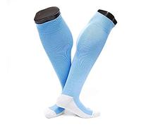 Calcetines De Compresión Antideslizantes Con Suela De Nylon. Azul Claro * 3 Pares