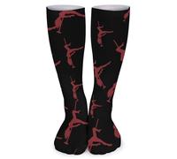 Calcetines De Compresión Baile De Barra Cómodos Suaves Calcetines La Bici, Para Deporte, El Uso Diario, Adulto, 50cm