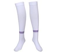 Calcetines de Compresión de Alta Elasticidad, 15-20 MmHg Presión que Promueve la Circulación Calcetines de Manga Alta con Puntera Abierta Blanco (talla XL)