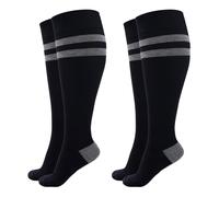 Calcetines de compresión de Momcozy para mujeres de embarazo, 2 paquete | Color: Negro/Negro | Tamaño: 5XL