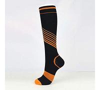 Calcetines De Compresión De Rayas De Color L/Xl Naranja * 3 Pares