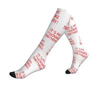 Calcetines De Compresión Es Mi Maldito Cumpleaños Adultos Medias Transpirables Deporte Socks Cómodos Medias Compresion Para Soporte Enfermera Varicosas Atletismo 50Cm