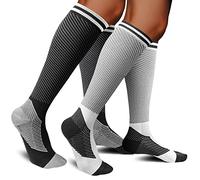 Calcetines de compresión graduados médicos para hombres y mujeres de 30 a 40 mmHg-2 paquetes de calcetines de alta circulación de apoyo extra firme