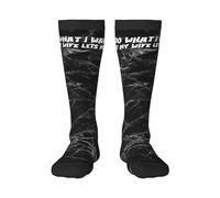 Calcetines De Compresión Hago Lo Que Quiero Si Mi Esposa Me Deja Calcetines De Ciclismo Cómodos Calcetine Cortos Suaves Medias Para Running Ciclismo Gimansio 50CM