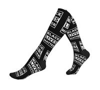 Calcetines De Compresión Las Vidas De Los Afroamericanos Importan Medias Hasta La Rodilla Antideslizantes Calcetines Vuelos Transpirables Adultos Medias Para Varicosas Atletismo Fitness 50Cm