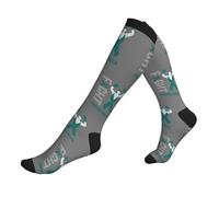 Calcetines De Compresión Lucha Contra El Cáncer De Ovario Adultos Medias Cómodos Calcetines Vuelos Suaves Deporte Socks Para Soporte Enfermera Varicosas Atletismo 50Cm