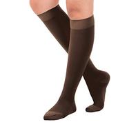 Calcetines de compresión opacos fabricados en Estados Unidos, con manguera, 20-30 mmHg, Medium, Marrón