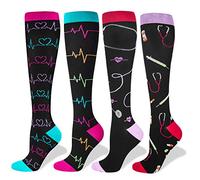 Calcetines de compresión para enfermera, 2/3 pares, graduado 20-30 mmHg hasta la rodilla, se adapta a enfermera, médico y embarazo, reduce la fatiga, la hinchazón, las espinillas